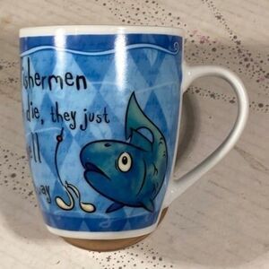 "Worlds Greatest Fisherman" History & Heraldry blue 10 oz mug "it's only a job"